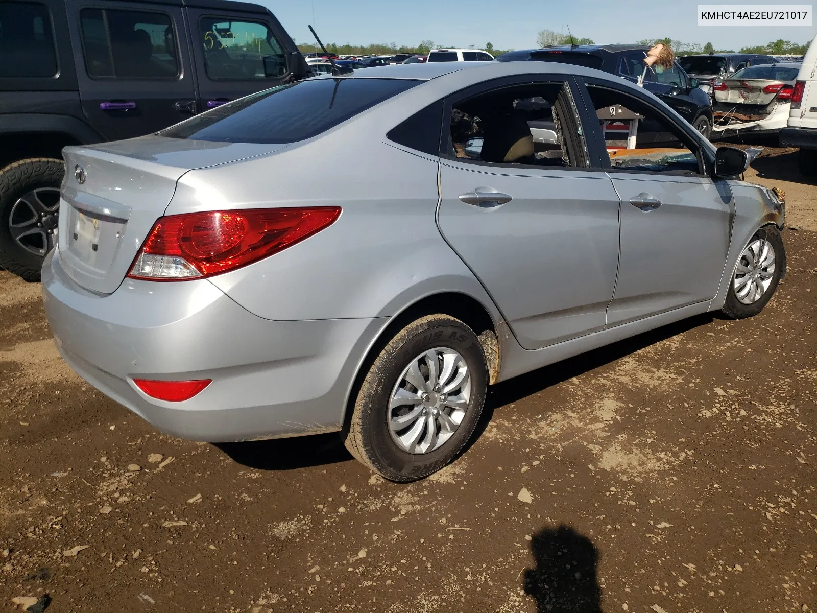 2014 Hyundai Accent Gls VIN: KMHCT4AE2EU721017 Lot: 53688704