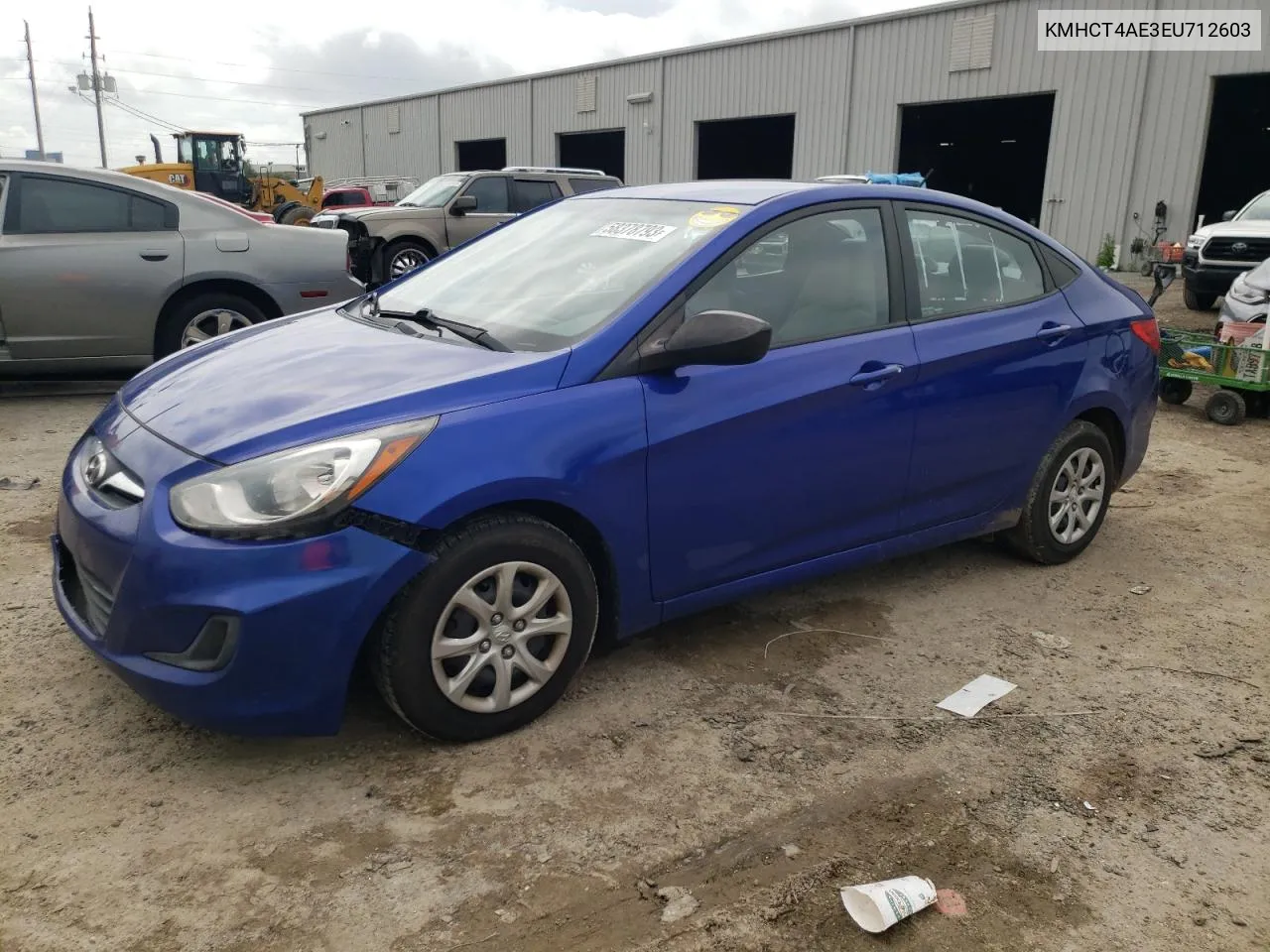 2014 Hyundai Accent Gls VIN: KMHCT4AE3EU712603 Lot: 55681554