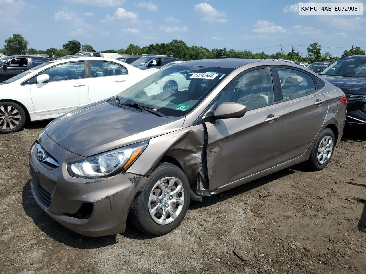 2014 Hyundai Accent Gls VIN: KMHCT4AE1EU729061 Lot: 59245554