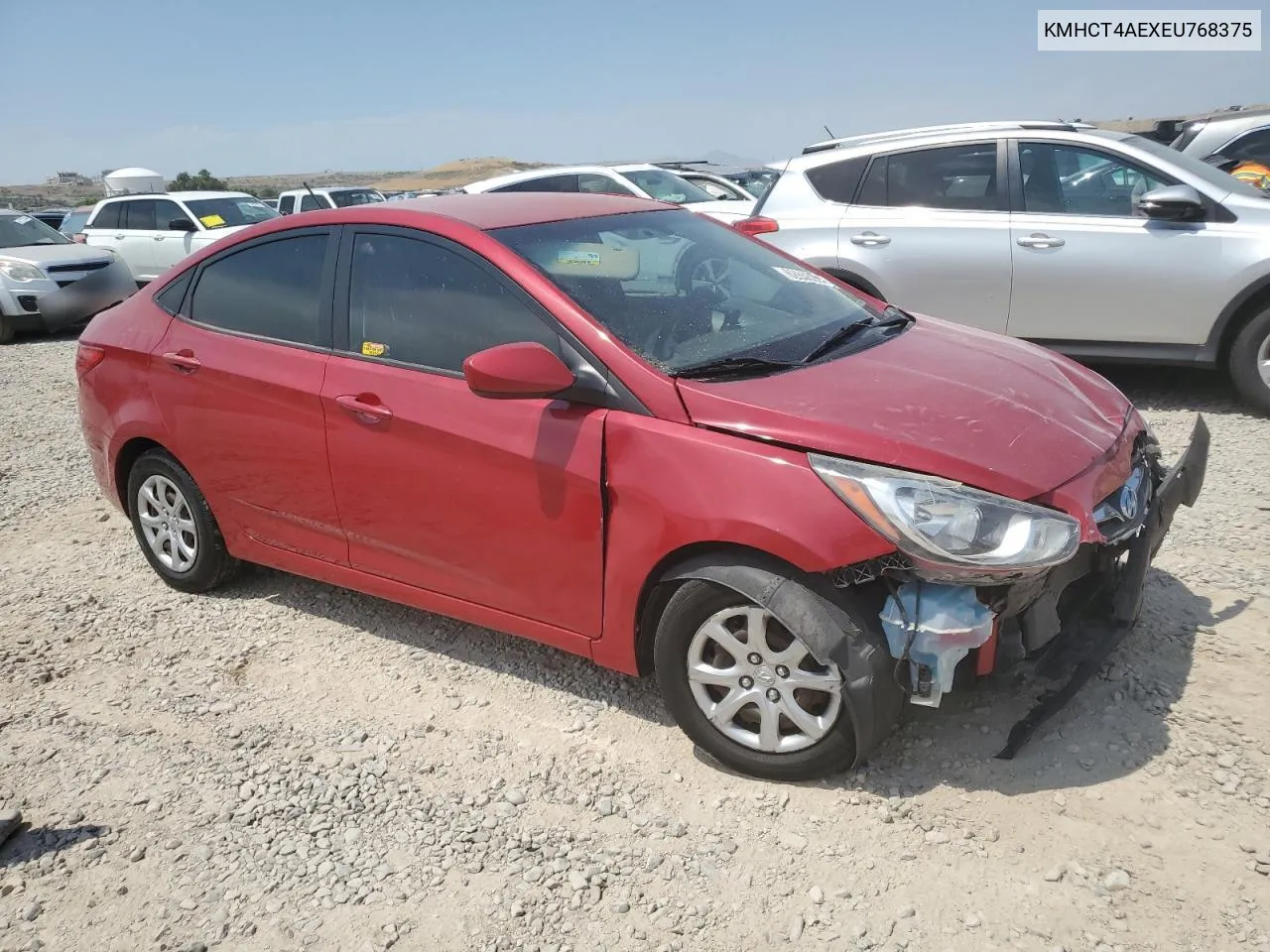 2014 Hyundai Accent Gls VIN: KMHCT4AEXEU768375 Lot: 62858094