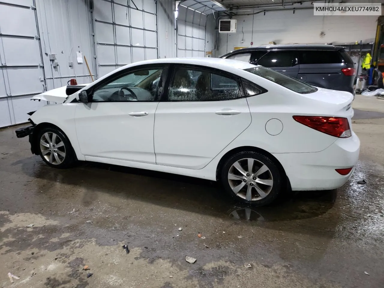 2014 Hyundai Accent Gls VIN: KMHCU4AEXEU774982 Lot: 64556244