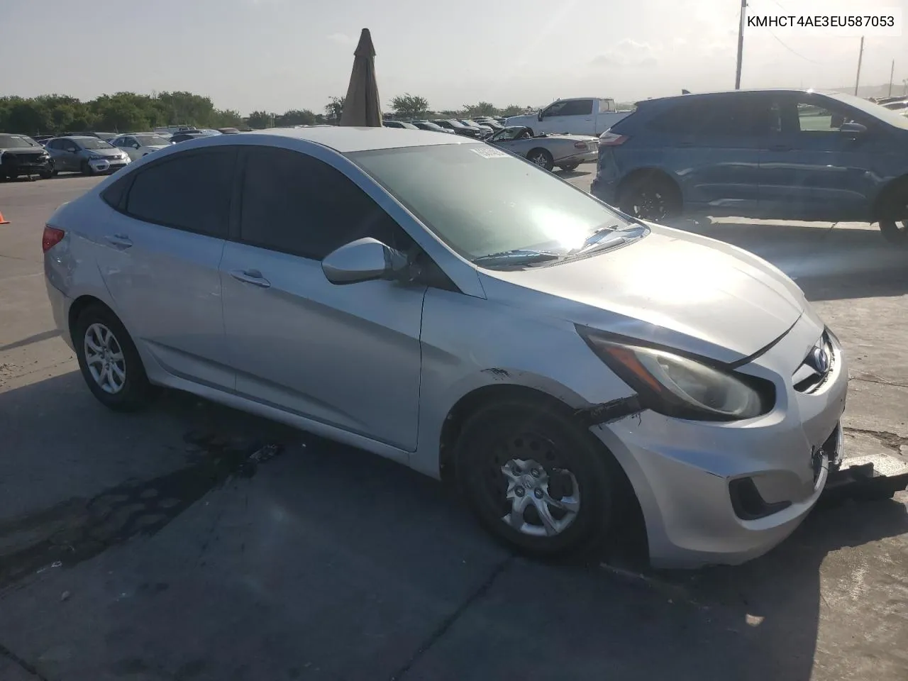 2014 Hyundai Accent Gls VIN: KMHCT4AE3EU587053 Lot: 65074854