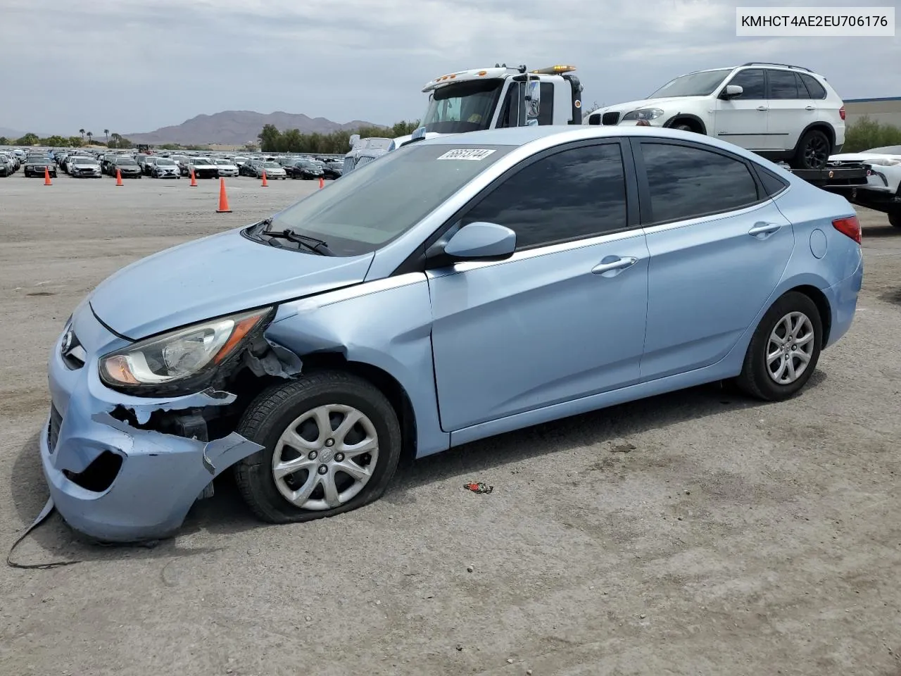 2014 Hyundai Accent Gls VIN: KMHCT4AE2EU706176 Lot: 66613744