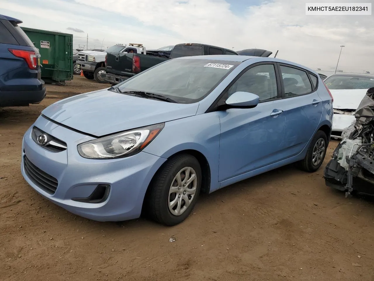 2014 Hyundai Accent Gls VIN: KMHCT5AE2EU182341 Lot: 67115724