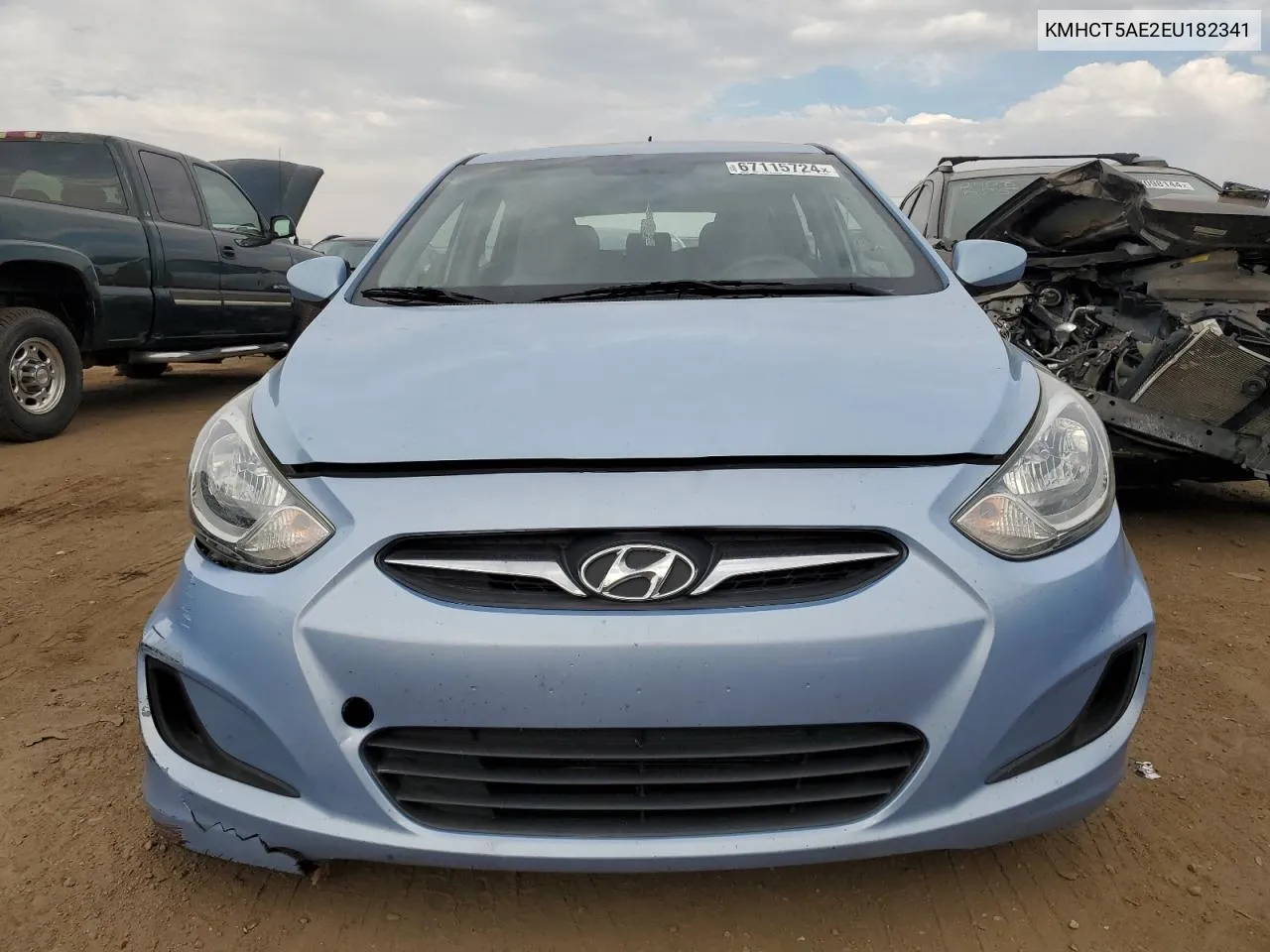 2014 Hyundai Accent Gls VIN: KMHCT5AE2EU182341 Lot: 67115724