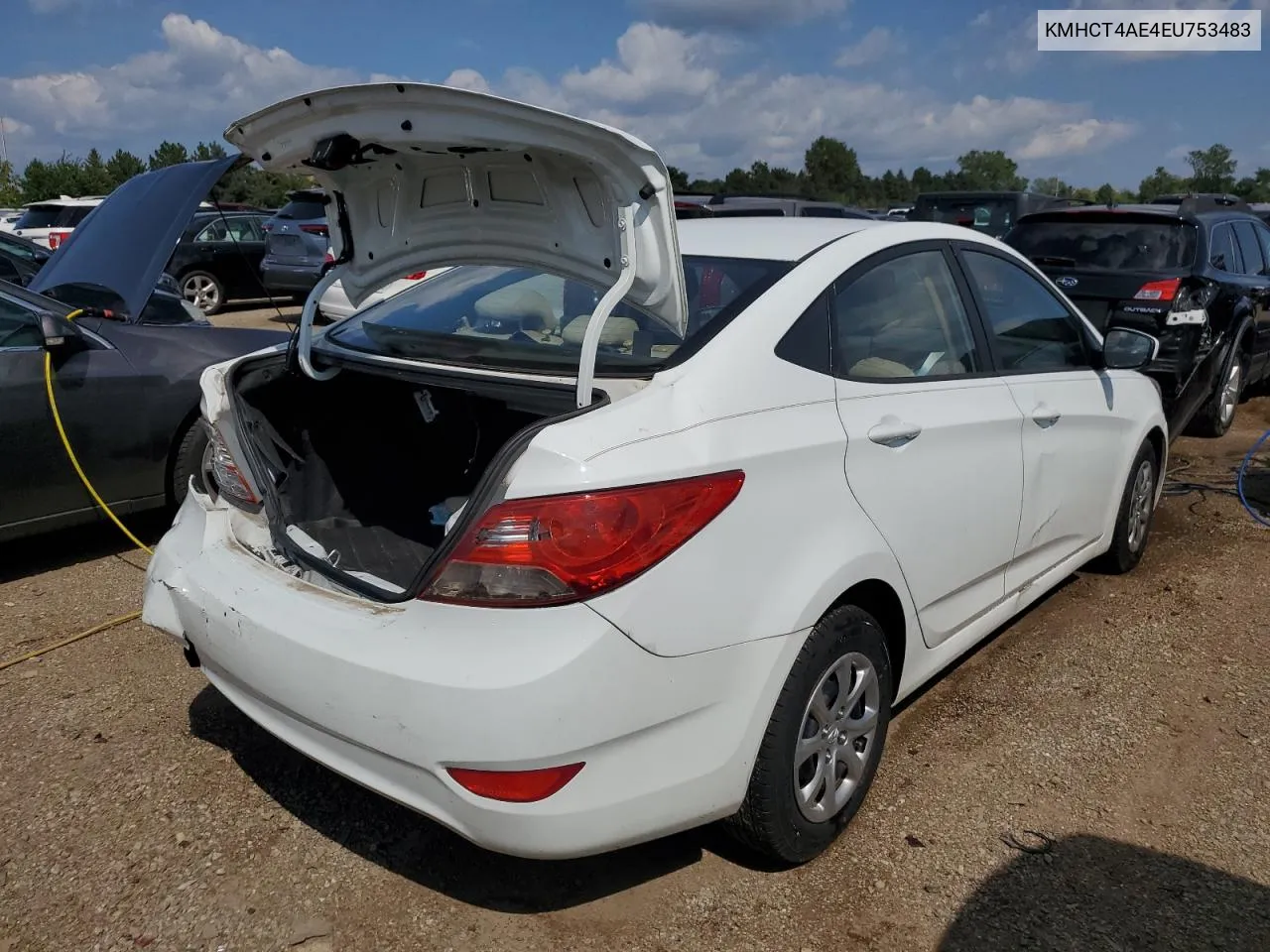 2014 Hyundai Accent Gls VIN: KMHCT4AE4EU753483 Lot: 67788034