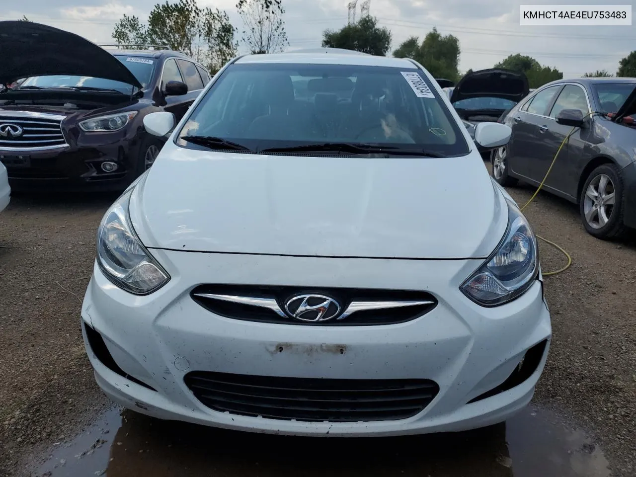 2014 Hyundai Accent Gls VIN: KMHCT4AE4EU753483 Lot: 67788034