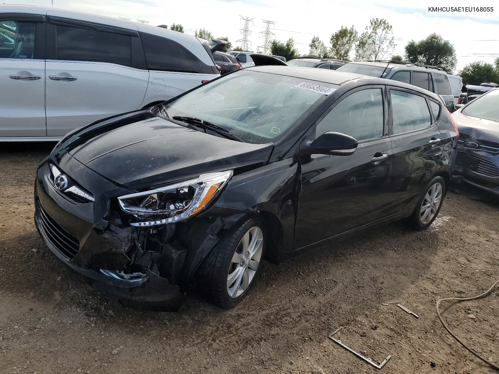 2014 Hyundai Accent Gls VIN: KMHCU5AE1EU168055 Lot: 68053964