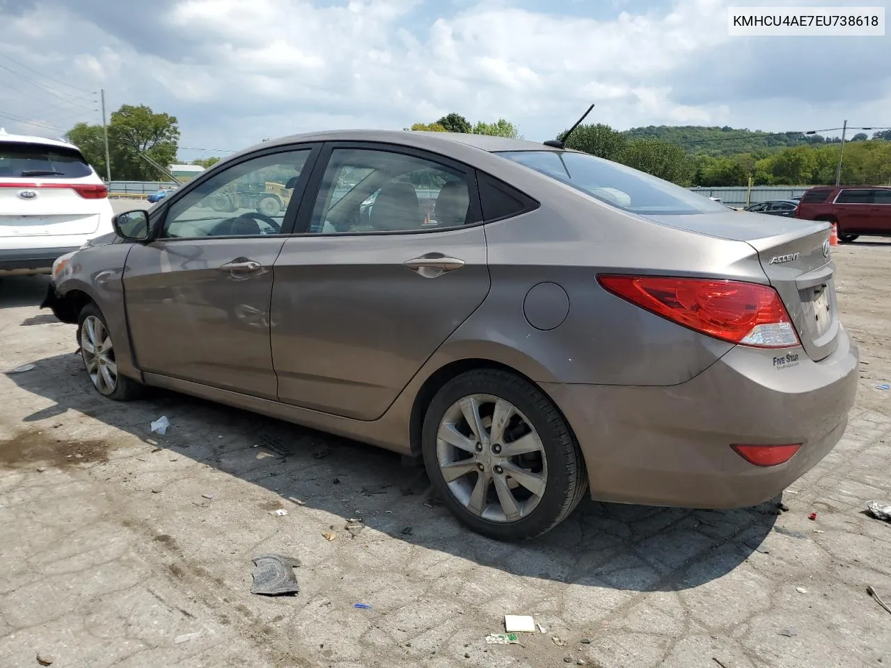 2014 Hyundai Accent Gls VIN: KMHCU4AE7EU738618 Lot: 68533724