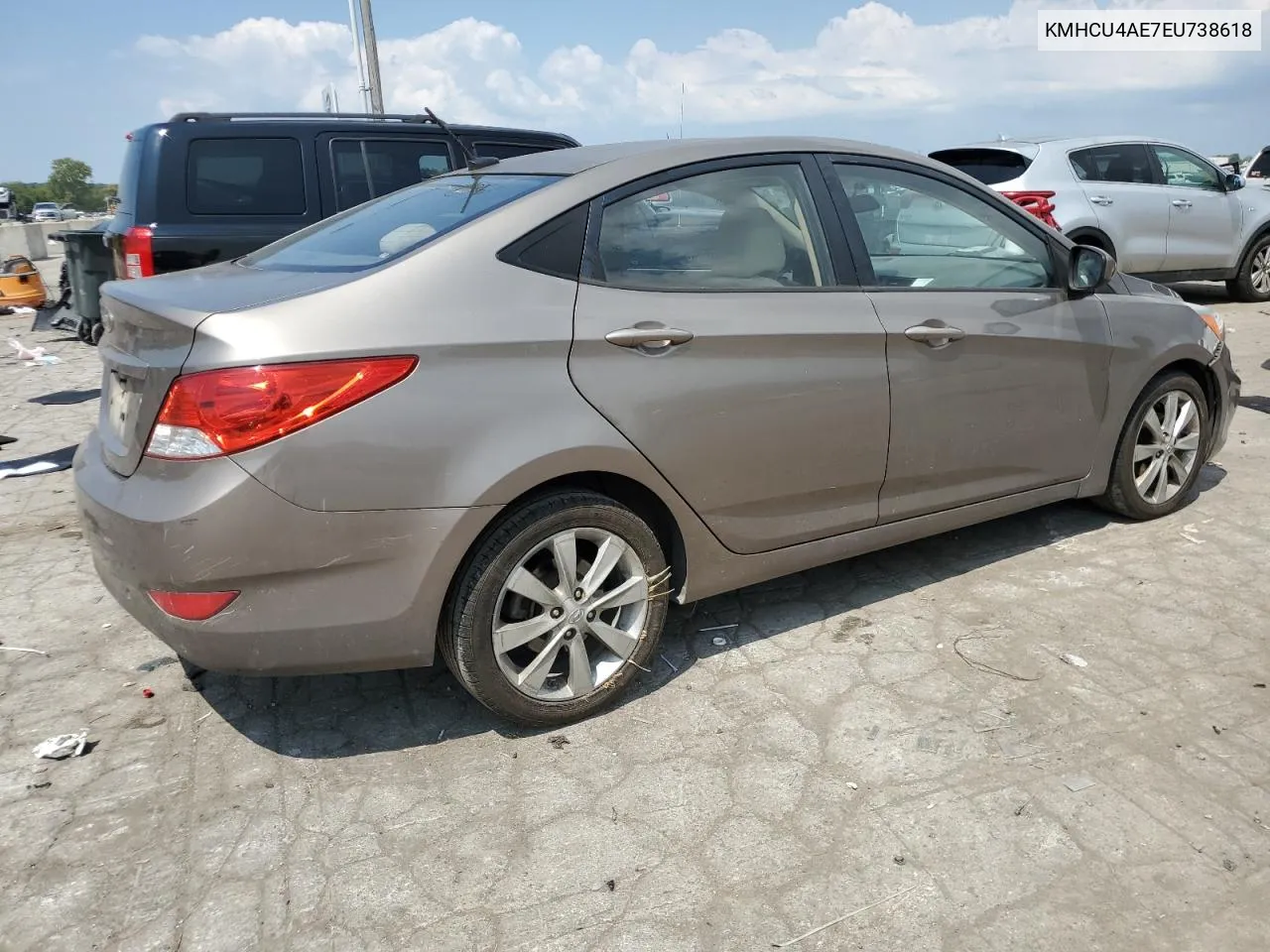 2014 Hyundai Accent Gls VIN: KMHCU4AE7EU738618 Lot: 68533724