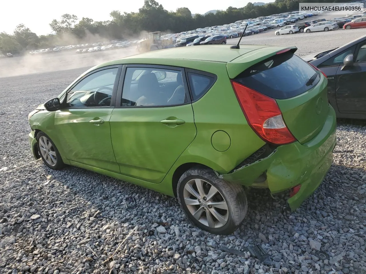 2014 Hyundai Accent Gls VIN: KMHCU5AE4EU190356 Lot: 68628184