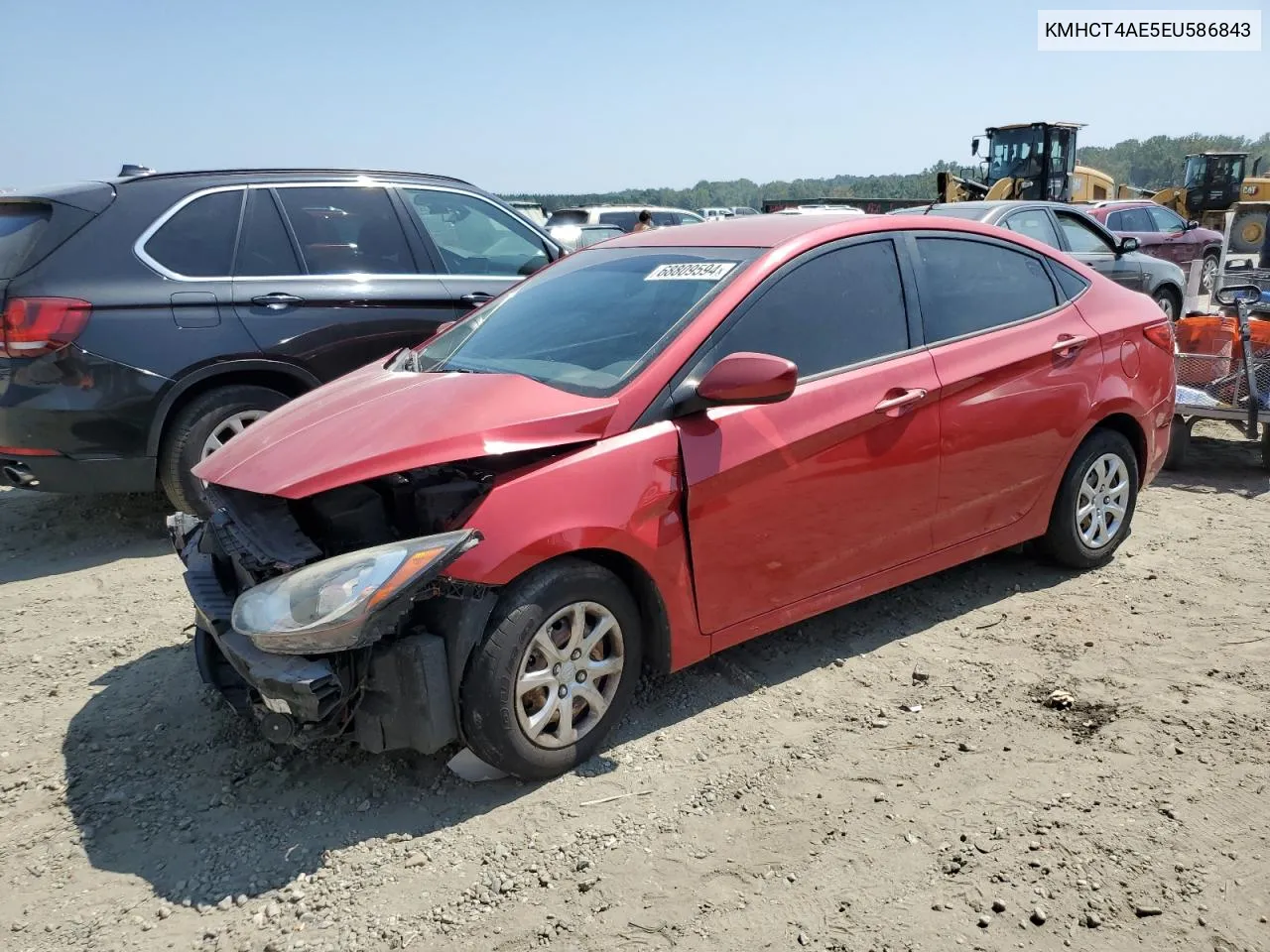 2014 Hyundai Accent Gls VIN: KMHCT4AE5EU586843 Lot: 68809594