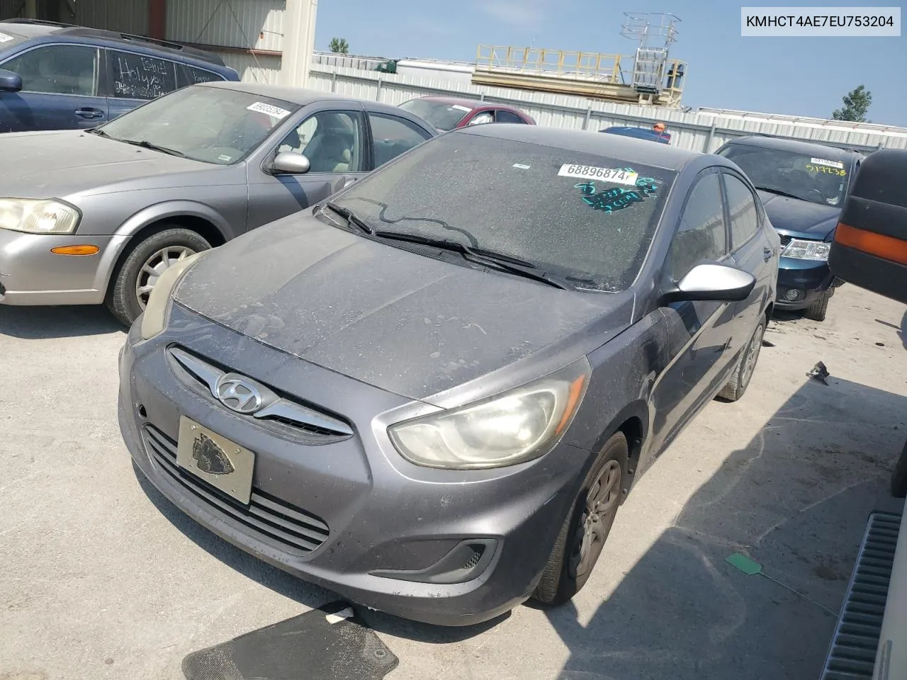 2014 Hyundai Accent Gls VIN: KMHCT4AE7EU753204 Lot: 68896874