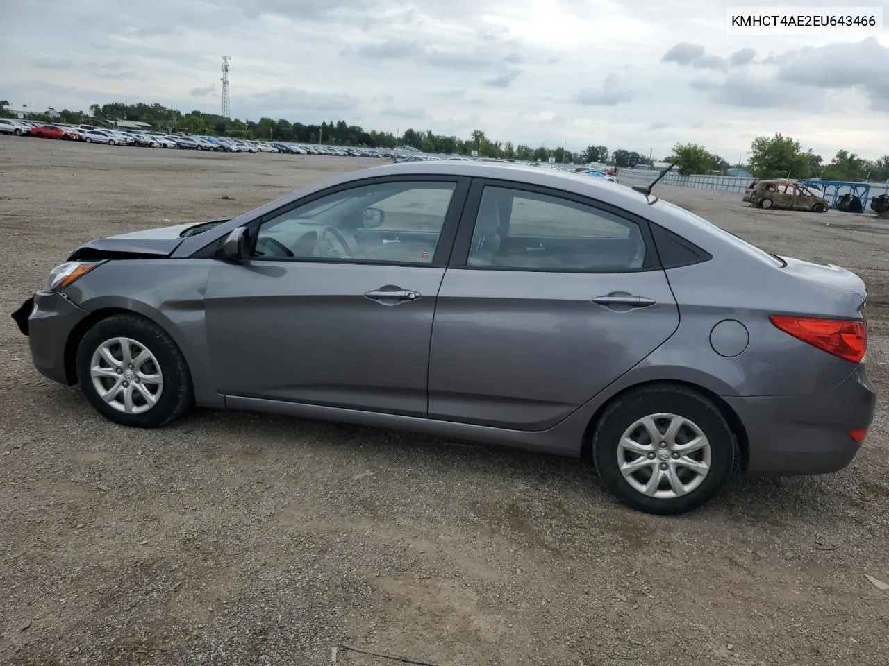 2014 Hyundai Accent Gls VIN: KMHCT4AE2EU643466 Lot: 69039774