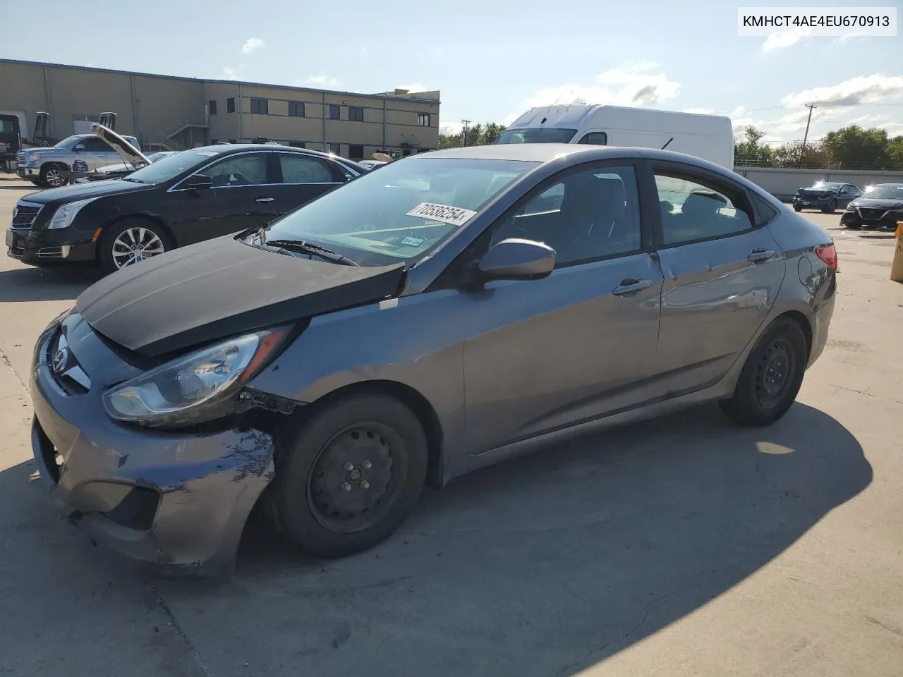 2014 Hyundai Accent Gls VIN: KMHCT4AE4EU670913 Lot: 70536254