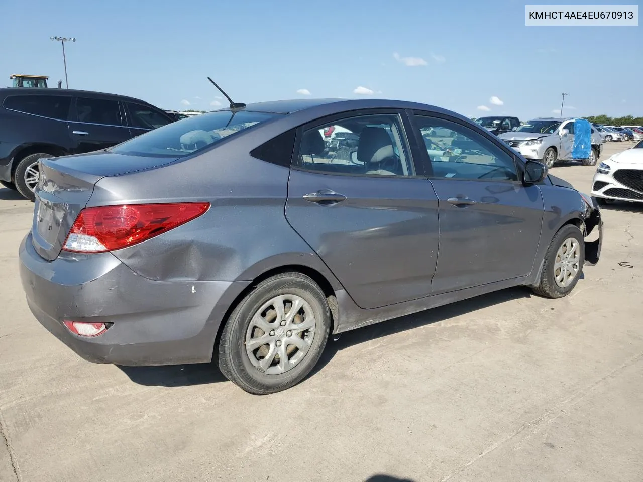 2014 Hyundai Accent Gls VIN: KMHCT4AE4EU670913 Lot: 70536254