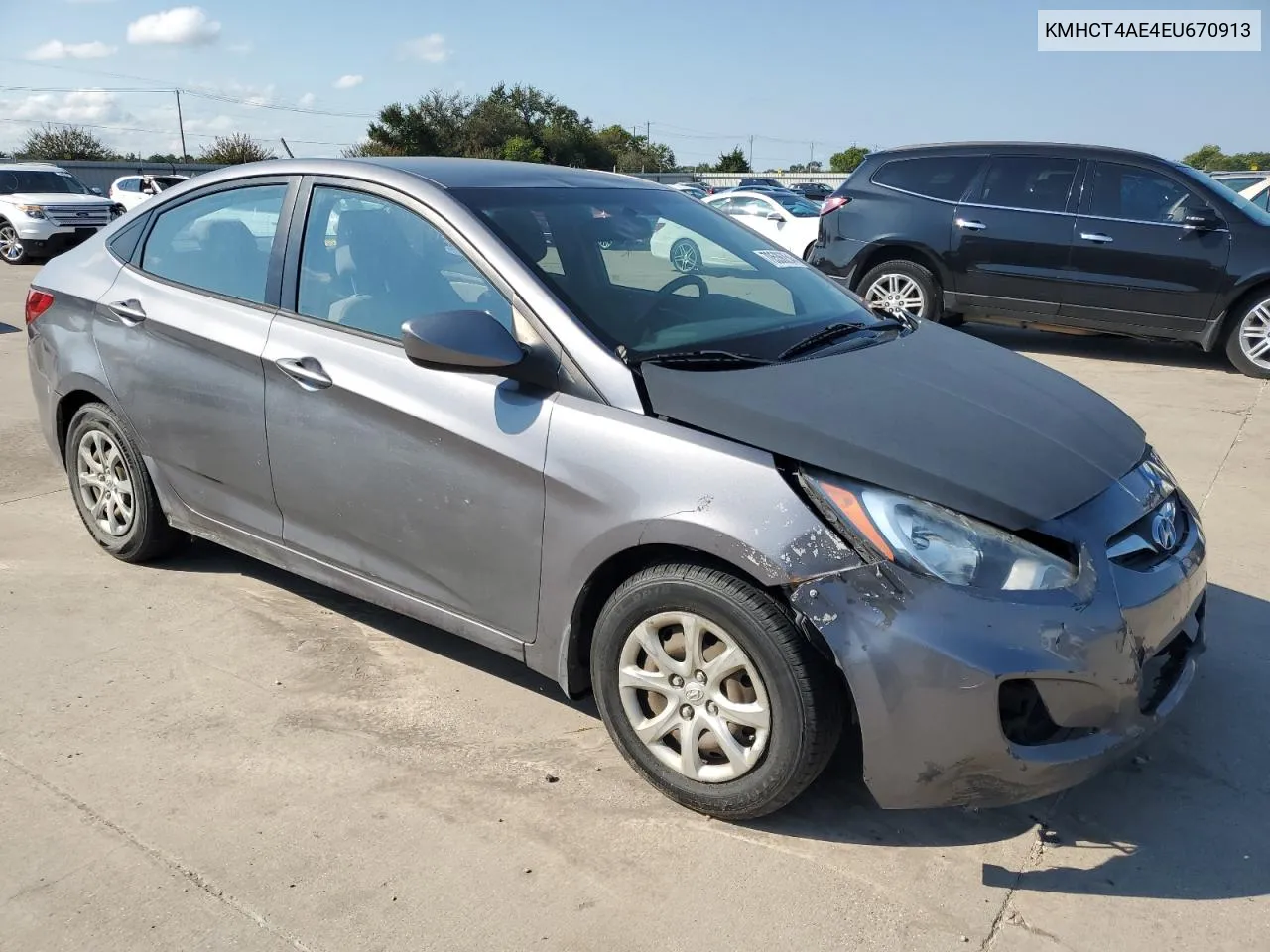 2014 Hyundai Accent Gls VIN: KMHCT4AE4EU670913 Lot: 70536254