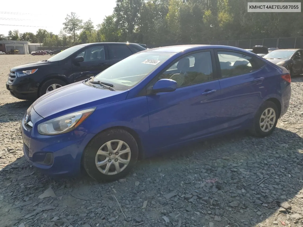 2014 Hyundai Accent Gls VIN: KMHCT4AE7EU587055 Lot: 70976084