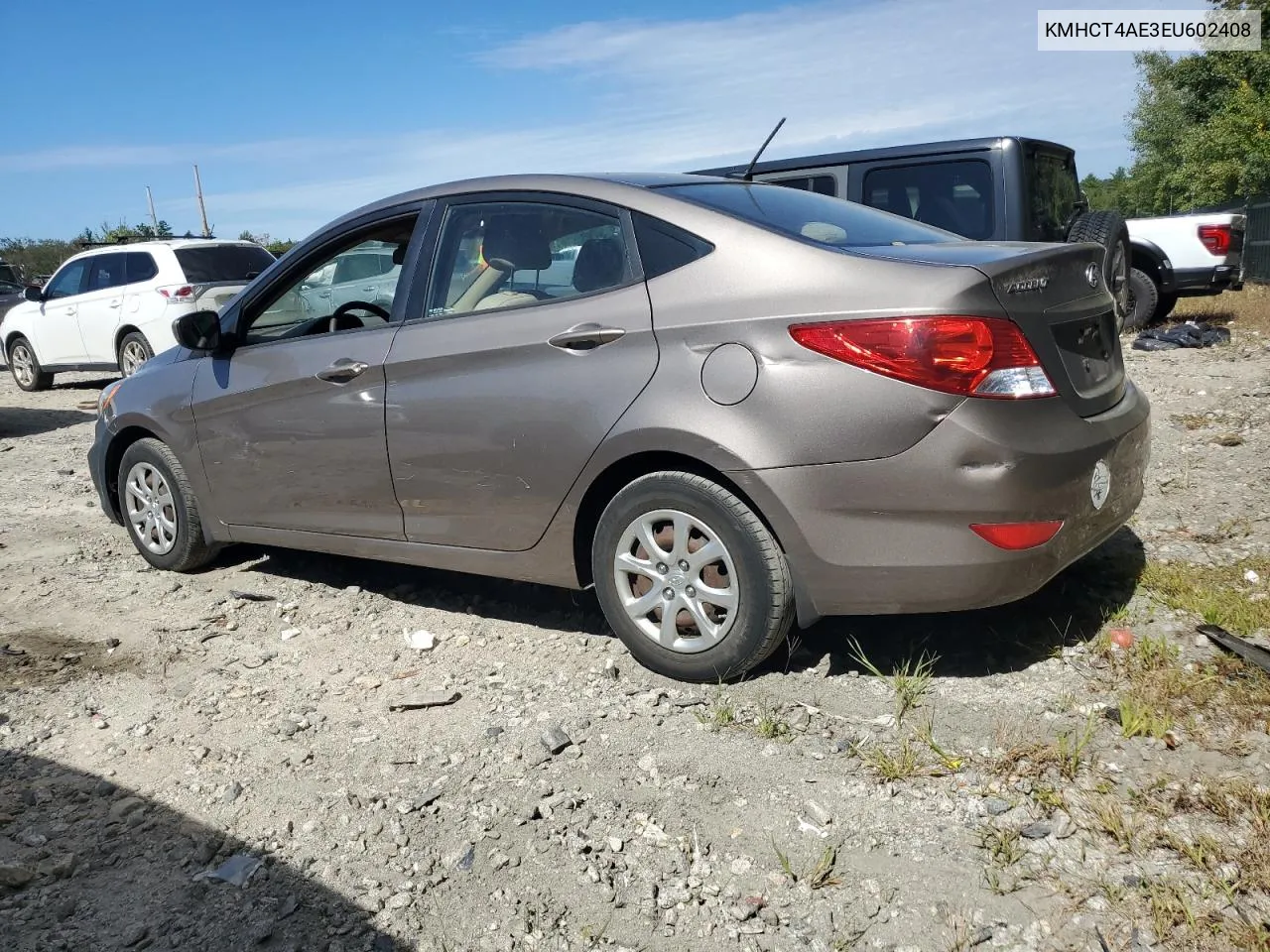 2014 Hyundai Accent Gls VIN: KMHCT4AE3EU602408 Lot: 70987604