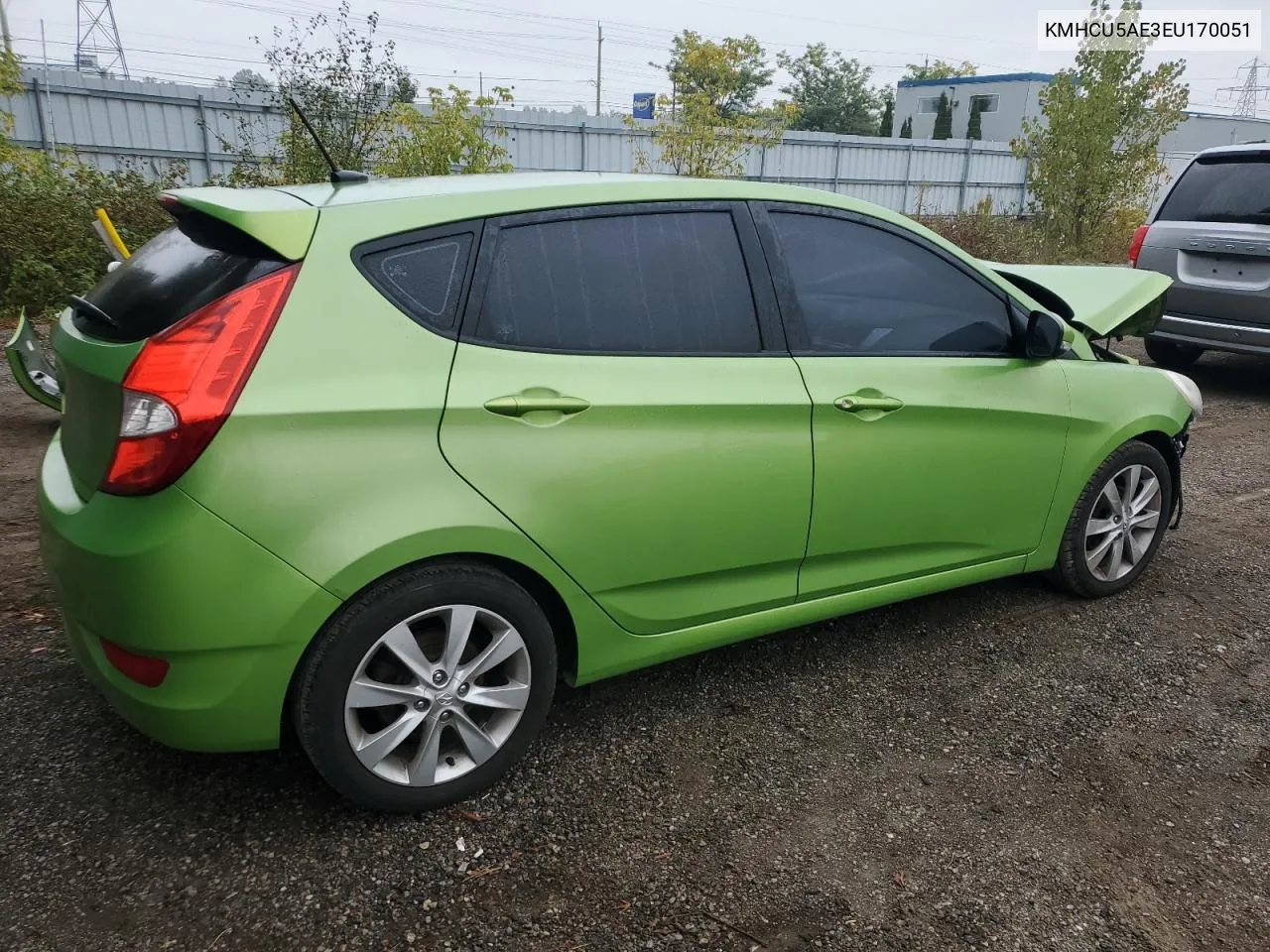 2014 Hyundai Accent Gls VIN: KMHCU5AE3EU170051 Lot: 71947814