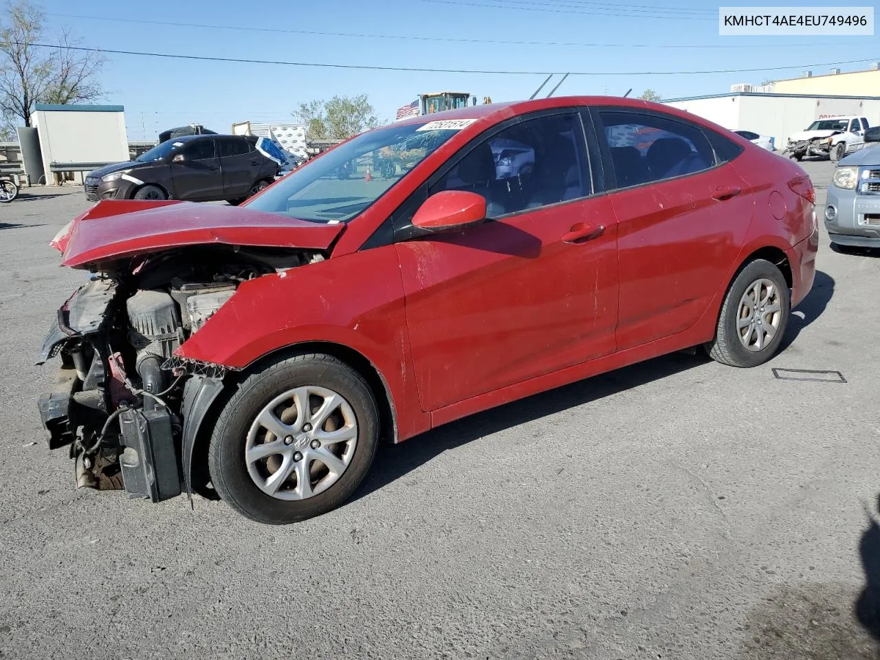 2014 Hyundai Accent Gls VIN: KMHCT4AE4EU749496 Lot: 72531514