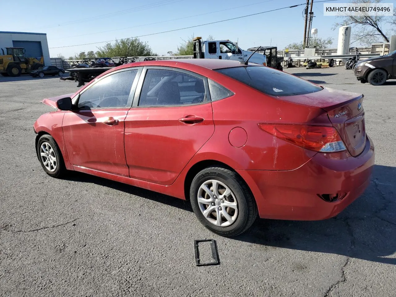 KMHCT4AE4EU749496 2014 Hyundai Accent Gls