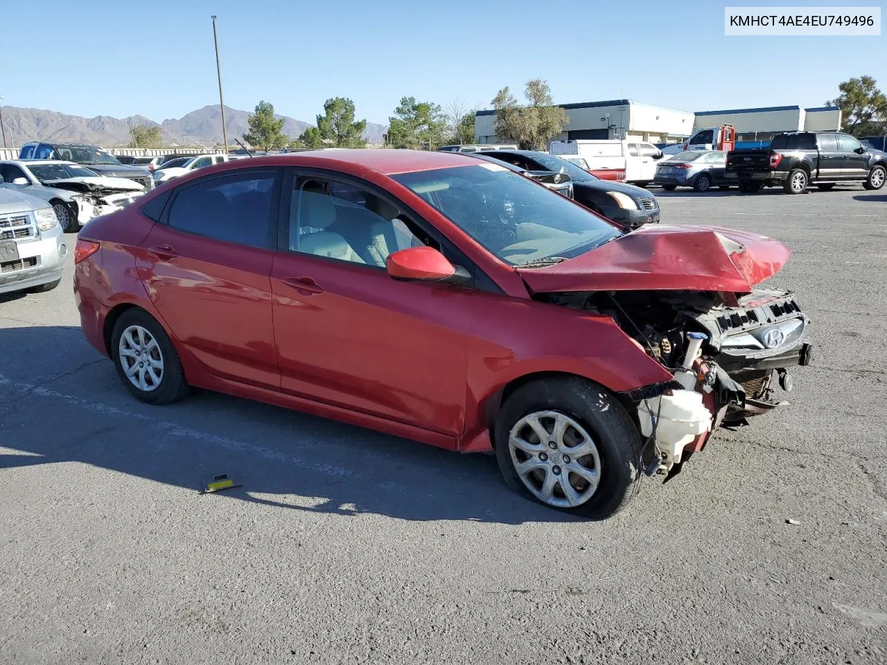 2014 Hyundai Accent Gls VIN: KMHCT4AE4EU749496 Lot: 72531514