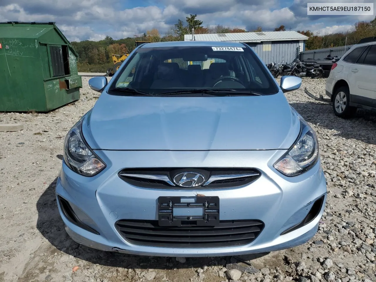 2014 Hyundai Accent Gls VIN: KMHCT5AE9EU187150 Lot: 73278474