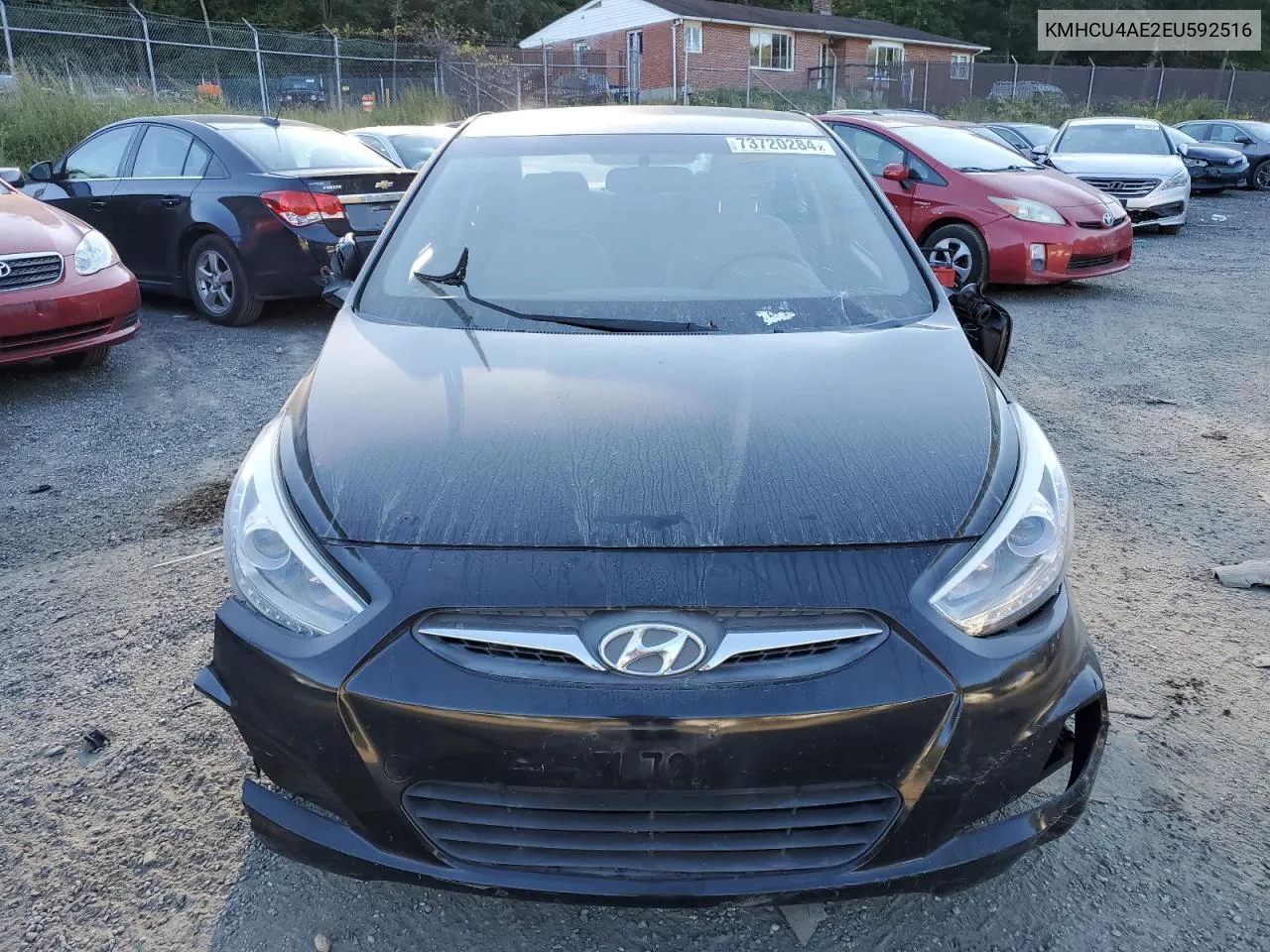 2014 Hyundai Accent Gls VIN: KMHCU4AE2EU592516 Lot: 73720284