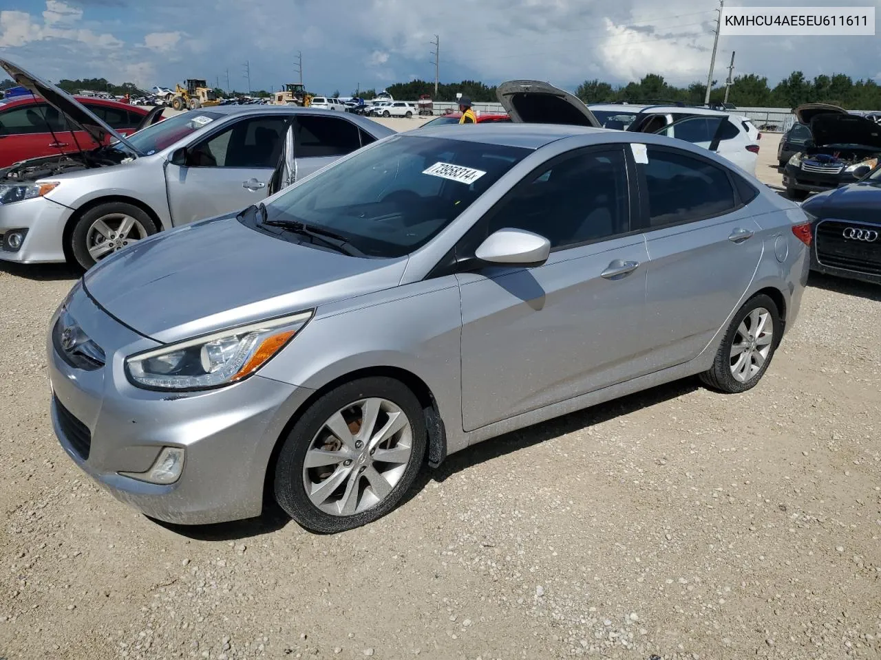 KMHCU4AE5EU611611 2014 Hyundai Accent Gls