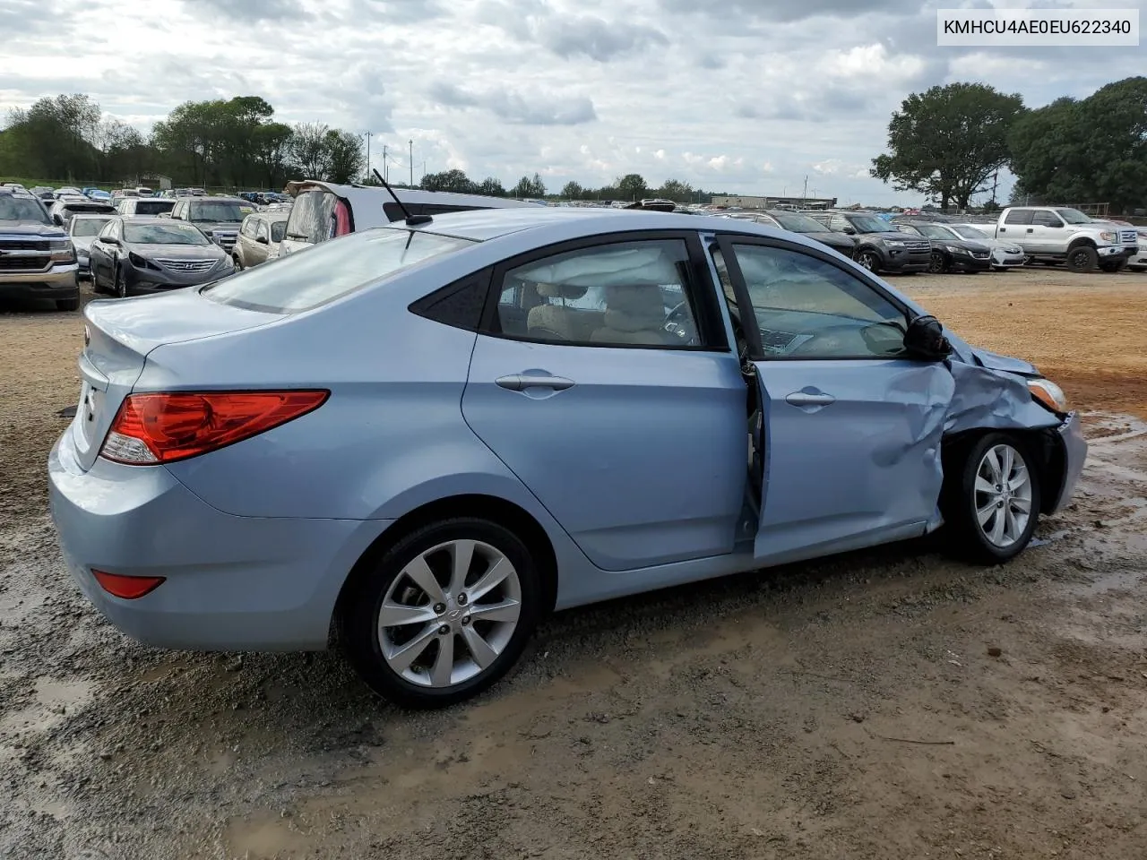 2014 Hyundai Accent Gls VIN: KMHCU4AE0EU622340 Lot: 74227634