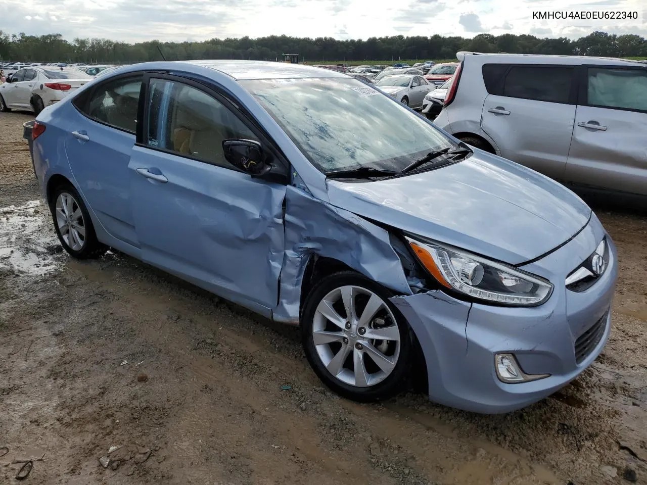 KMHCU4AE0EU622340 2014 Hyundai Accent Gls