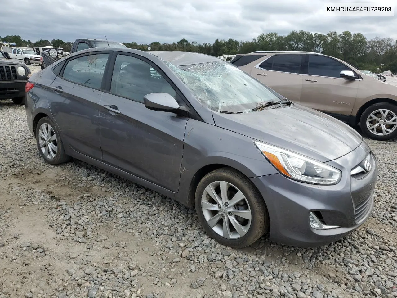 2014 Hyundai Accent Gls VIN: KMHCU4AE4EU739208 Lot: 74274984