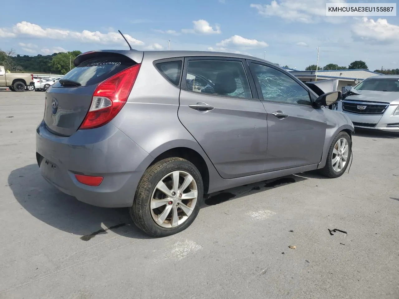 2014 Hyundai Accent Gls VIN: KMHCU5AE3EU155887 Lot: 74614674