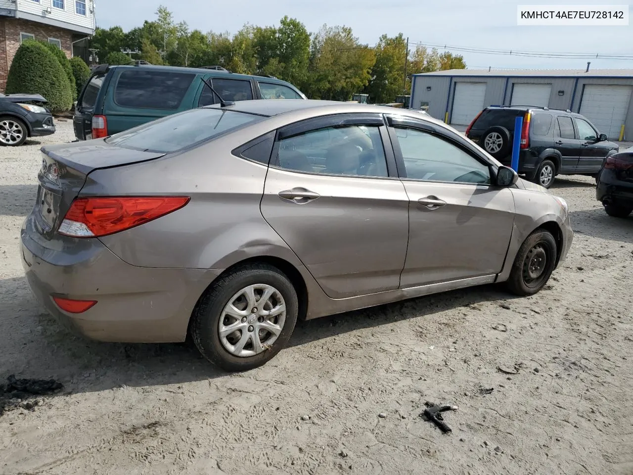 2014 Hyundai Accent Gls VIN: KMHCT4AE7EU728142 Lot: 74702294