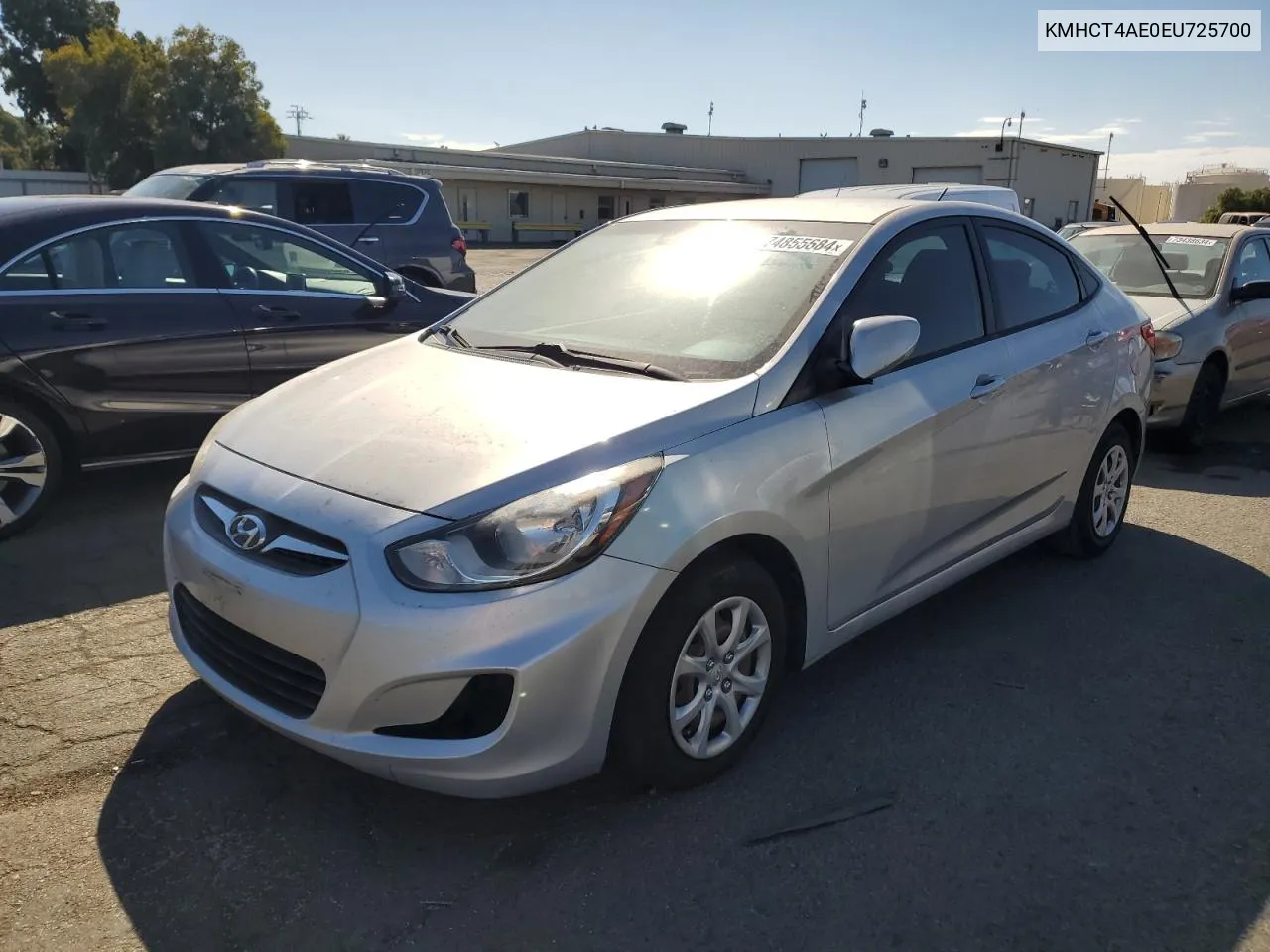 2014 Hyundai Accent Gls VIN: KMHCT4AE0EU725700 Lot: 74855684