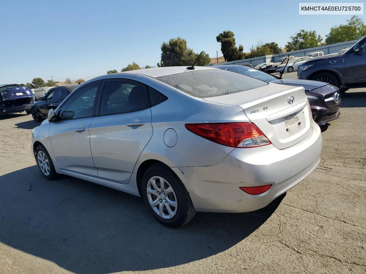 2014 Hyundai Accent Gls VIN: KMHCT4AE0EU725700 Lot: 74855684