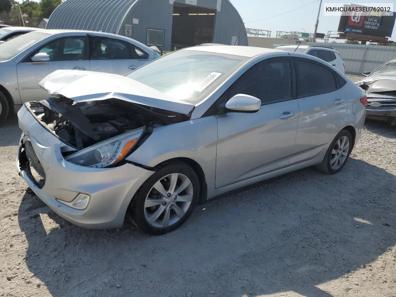 KMHCU4AE3EU762012 2014 Hyundai Accent Gls