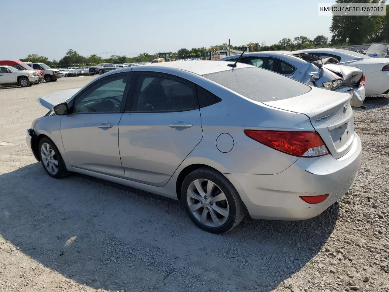 2014 Hyundai Accent Gls VIN: KMHCU4AE3EU762012 Lot: 74959654