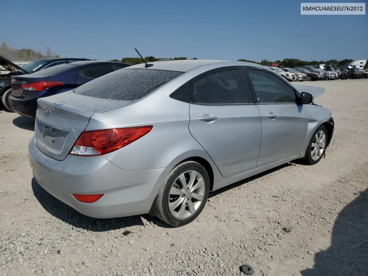 2014 Hyundai Accent Gls VIN: KMHCU4AE3EU762012 Lot: 74959654