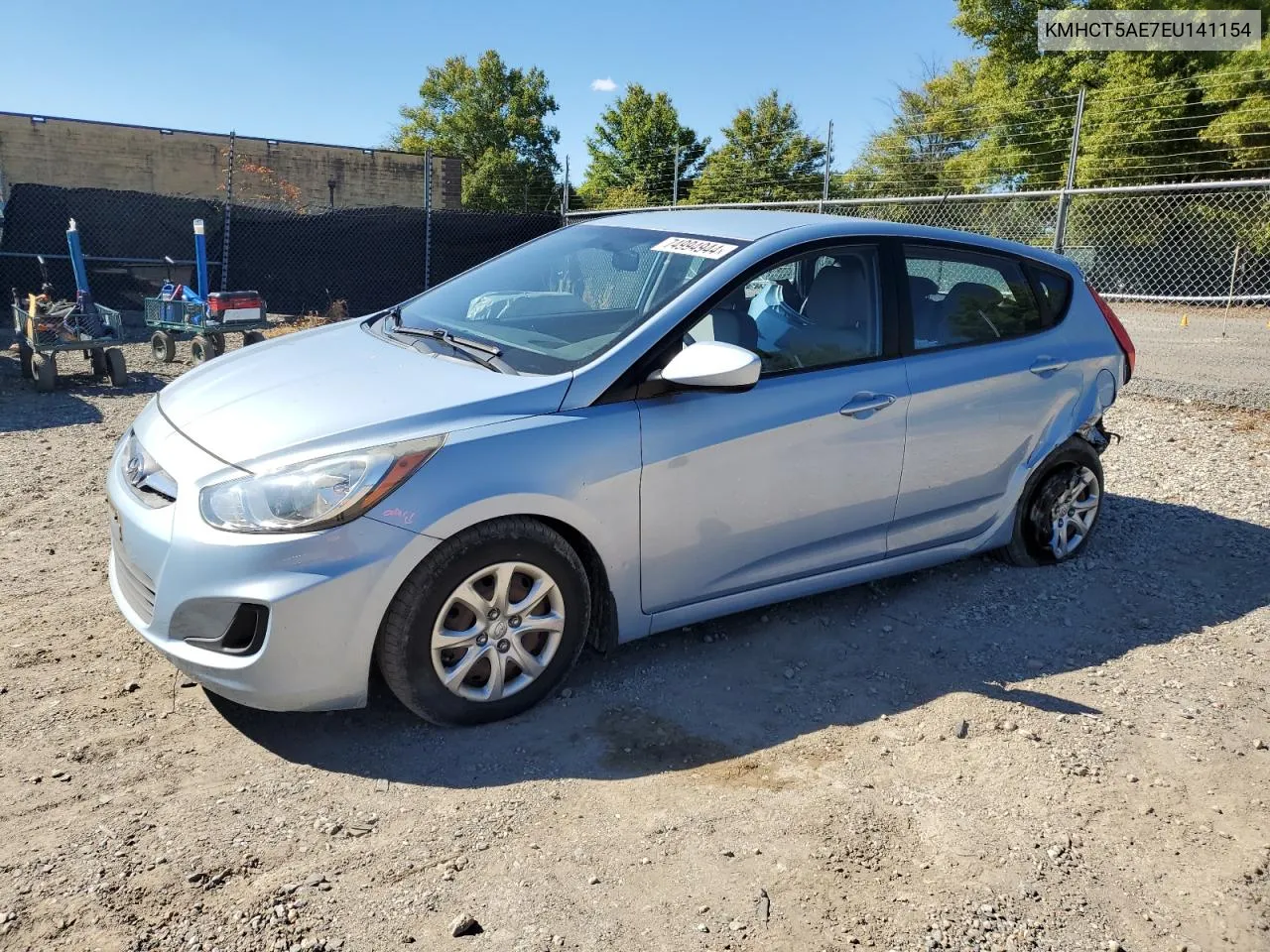 2014 Hyundai Accent Gls VIN: KMHCT5AE7EU141154 Lot: 74994944