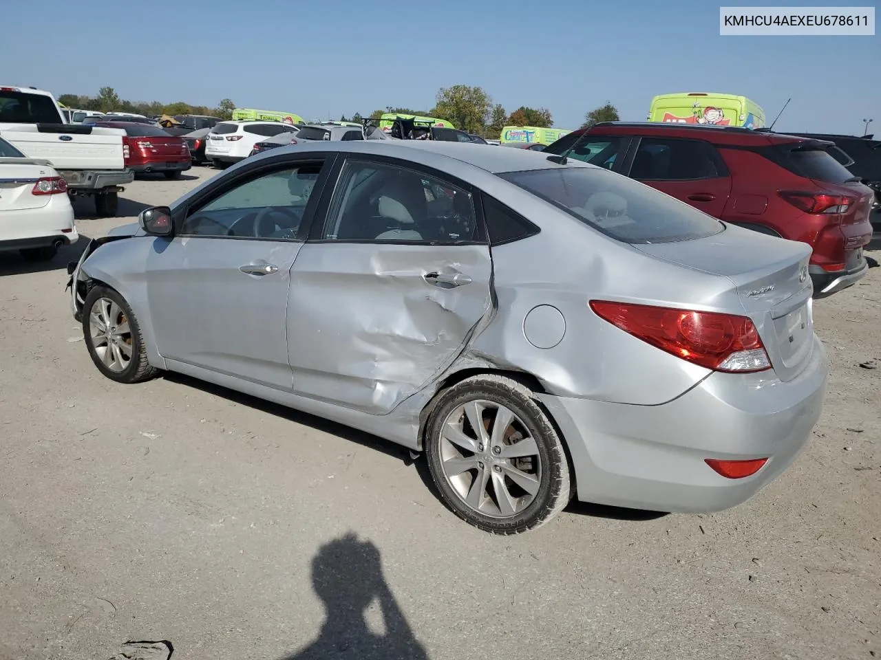 2014 Hyundai Accent Gls VIN: KMHCU4AEXEU678611 Lot: 75028554