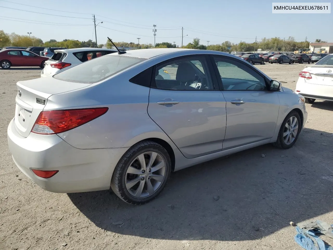 2014 Hyundai Accent Gls VIN: KMHCU4AEXEU678611 Lot: 75028554