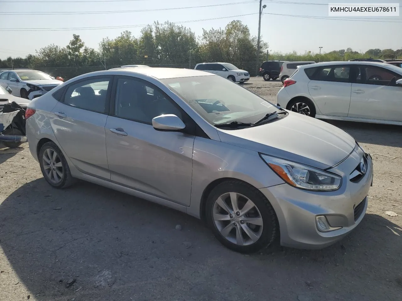 2014 Hyundai Accent Gls VIN: KMHCU4AEXEU678611 Lot: 75028554