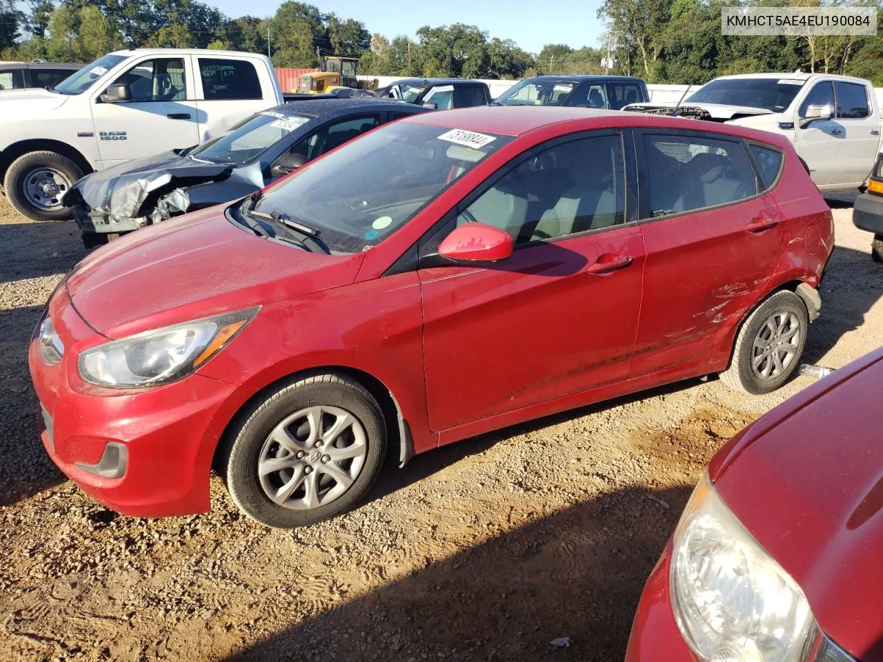 2014 Hyundai Accent Gls VIN: KMHCT5AE4EU190084 Lot: 75188844