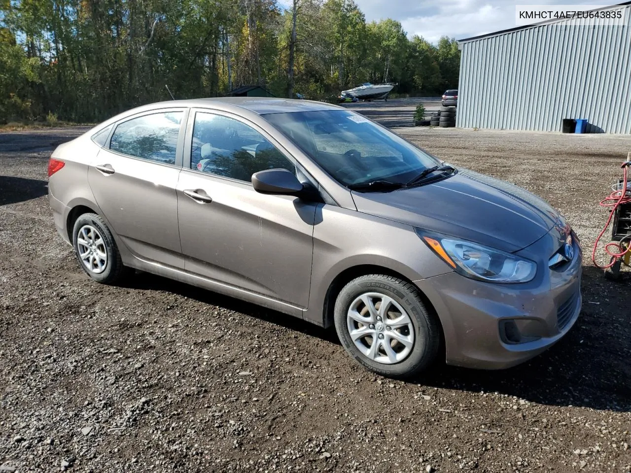 2014 Hyundai Accent Gls VIN: KMHCT4AE7EU643835 Lot: 75191914