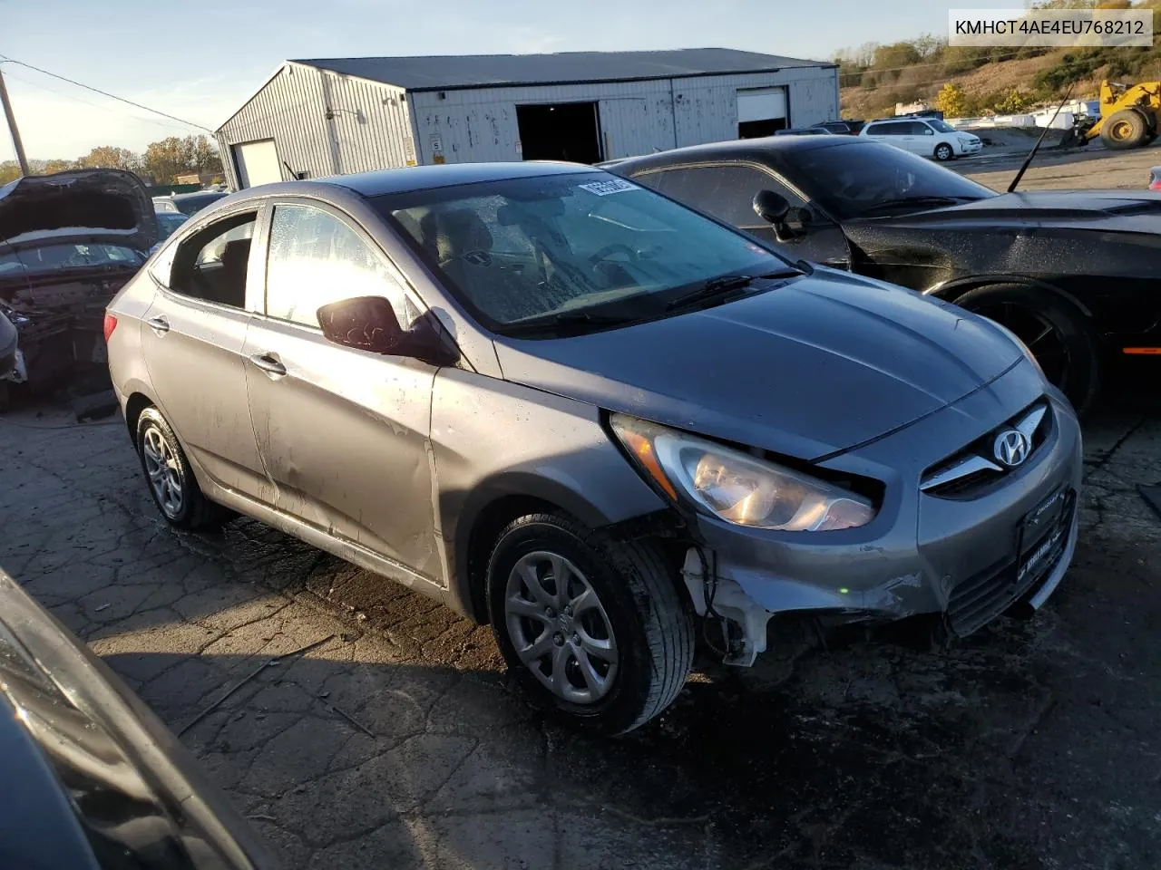 2014 Hyundai Accent Gls VIN: KMHCT4AE4EU768212 Lot: 75551124