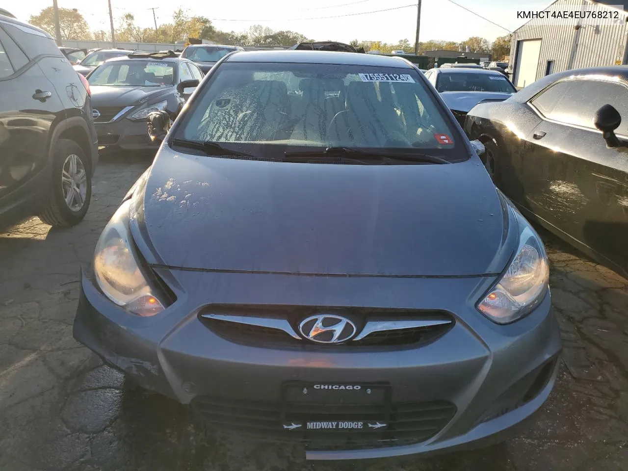 2014 Hyundai Accent Gls VIN: KMHCT4AE4EU768212 Lot: 75551124