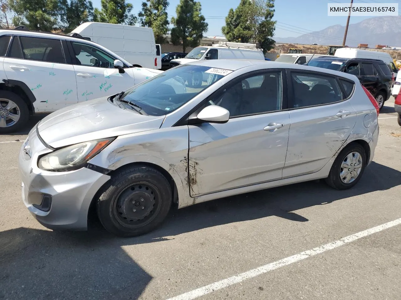 2014 Hyundai Accent Gls VIN: KMHCT5AE3EU165743 Lot: 75562224