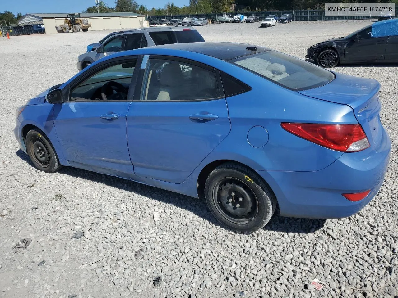 2014 Hyundai Accent Gls VIN: KMHCT4AE6EU674218 Lot: 75713944